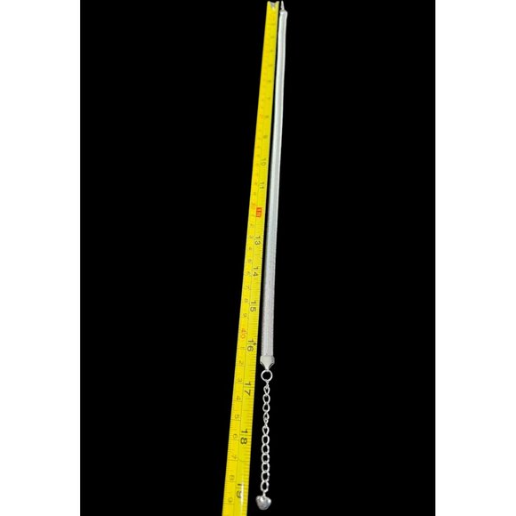 New Tocara Soft Herringbone Necklace Solange Silver Stainless Steel Slinky Chain - Picture 12 of 13